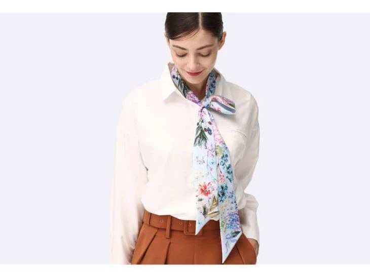 Long Skinny Silk Scarf